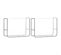 Lot de 2 housses de protection carrées en vinyle transparent pour la plupart des chaises standard, 50,8 x 38,1 x 11,4 cm, bords renforcés et coutures haute densité (noir)
