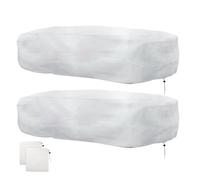 Lot de 2 housses de protection contre gel pour de jardin - Rectangulaires - Avec cordon de serrage - Résistantes aux intempéries - Pour potager, vigne, jardin de baies, balcon, serre