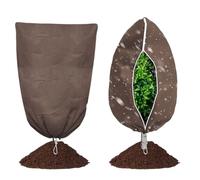 Lot de 2 housses de protection contre le gel et le gel - Housses de protection contre le gel en tissu non tissé respirant avec fermeture éclair pour oiseau, lapin, écureuil, tomate, rose, serre de