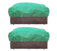 Lot de 2 housses de protection contre le gel pour plantes avec cordon de serrage, sacs isolants d'hiver non tissés pour pots carrés, 126 x 61 x 50 cm (vert)