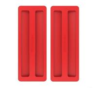 Lot de 2 housses de protection en silicone pour grille-pain à 2 tranches pour machine à petit-déjeuner standard, maintient la propreté (rouge)