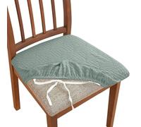 Lot De 2 Housses De Protection For Chaises Jacquard: Housses Extensibles Résistantes Aux Intempéries Avec Doublure Respirante, Élégantes Protections De Coussin For Les Réunions Intérieures Et Extérieu
