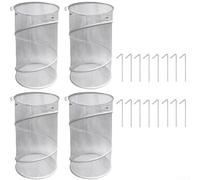 Lot de 2 housses de protection pliables en maille pour lapins, cerfs, poulets, filet de protection de jardin portable avec piquets, barrière pour plantes d'extérieur facile à installer pour légumes