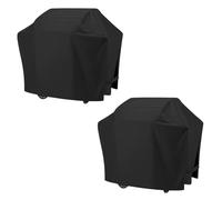 Lot de 2 housses de protection pour barbecue - 183 x 66 x 129 cm - Tissu Oxford 600D - Noir - Anti-poussière