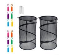 Lot de 2 housses de protection pour plantes avec 8 clous de sol et 12 étiquettes, pour un blindage instantané en maille pour légumes, fleurs et jeunes plantes dans les jardins (2 pièces)