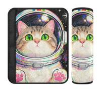 Lot de 2 housses de protection pour siège de voiture Motif chat astronaute