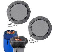 Lot de 2 housses de protection pour tonneaux de jardin - 150 cm - Avec cordon de serrage pour éviter que les feuilles ne tombent et la saleté dans le jardin