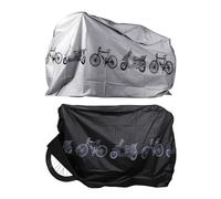 Lot de 2 housses de protection pour vélo, imperméable, anti-poussière et solaire, pour voiture électrique, convient pour VTT, voitures électriques (gris, noir)