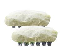 Lot de 2 housses de protection rectangulaires pour surélevées avec cordon de serrage - Protection contre le gel pour les d'extérieur, pour jardin extérieur, hiver, climat froid et