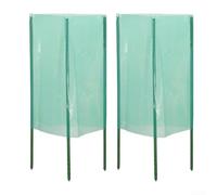 Lot de 2 housses de protection réutilisables contre le gel avec protection contre les nuisibles, cadre en fibre de verre pour jeunes arbres de jardin, design ventilé pour une utilisation en extérieur