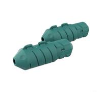 Lot de 2 housses de rallonge d'extérieur IP55 offrant une protection étanche pour les connexions de câbles électriques contre la pluie, la poussière et les éclaboussures (vert)