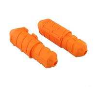 Lot de 2 housses de rallonge étanches pour une utilisation en extérieur IP55 - Compatibles avec différentes tailles de rallonges (orange)