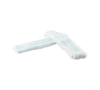 Lot de 2 housses de rechange pour lave-vitres Leifheit - Chiffon microfibre haute absorption pour fenêtres, cadres et miroirs - Tampon de nettoyage flexible de 27,5 cm de large