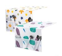 Lot de 2 housses de réfrigérateur en PEVA avec poches latérales, 130 x 54 cm, protection contre la poussière pour micro-ondes, four, machine à laver et sèche-linge, motif géométrique (B)