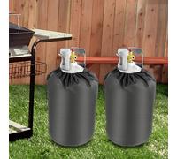 Lot de 2 housses de réservoir de propane, couverture intégrale en tissu Oxford pour bouteille de gaz propane, imperméable et résistante pour bouteille de propane de 9 kg, convient pour l'extérieur, le