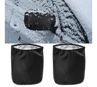 Lot de 2 housses de rétroviseur latérales de voiture en tissu Oxford 420D gris pour protection contre la neige, la glace, le gel et les débris, protection imperméable pour rétroviseurs d'aile