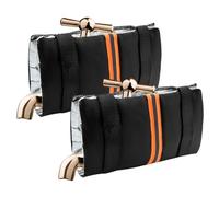 Lot de 2 housses de robinet d'extérieur pour l'hiver, 35, 6 x 25, 4 cm, avec bande réfléchissante, isolation efficace, large ajustement pour couvercle robinet extérieur, couvertures pour l'hiver