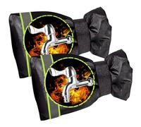 Lot de 2 housses de robinet d'extérieur pour l'hiver avec bande réfléchissante, imperméables et épaisses, protection isolée contre le gel - 25 x 18 cm