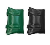 Lot de 2 housses de robinet thermiques pour extérieur en polyuréthane imperméable, universelle, facile à installer, protection contre le gel pour extérieur de jardin (noir + vert, 18 x 26 cm)