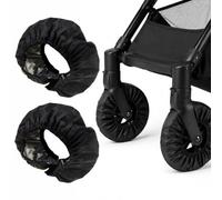 Lot de 2 housses de roue de poussette pour bébé, imperméables, antibruit, anti-rayures Oxford, accessoires universels pour poussette, (avant 14 à 16 cm)
