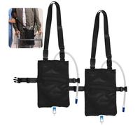 Lot de 2 housses de sac de cathéter, capacité de 2000 ml, sangles réglables, maille respirante avec fermeture sécurisée pour personnes âgées et médicales