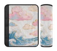 Lot de 2 housses de sangle de siège de voiture japonaises avec nuages de bon augure, accessoire pour votre voiture pour la plupart des voitures