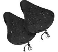 Lot De 2 Housses De Selle Imperméables Avec Cordon De Serrage Pour Selle De Vélo Le Noir