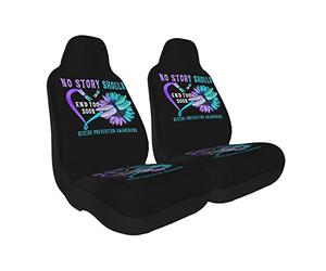 Lot De 2 Housses De Siège Aucune Histoire Ne Devrait Se Terminer Trop Tôt. Sensibilisation À La Prévention du Suicide. Universel Couvre Sièges Décoration Car Seat Cover pour 52X138CM