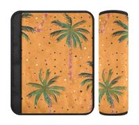 Lot de 2 housses de siège auto Summer Orange Tropical Trees - Soulage le stress sur votre cou et vos épaules - Protection de siège de voiture pour camionnette