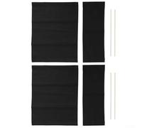 Lot de 2 housses de siège de chaise lavables multi-usages avec 2 ensembles de housses en toile (noir)