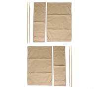 Lot de 2 housses de siège de directeur en toile lavable pour chaises de plage pliantes à tige ronde, rayures bleues et blanches, comprend 2 petites et 2 grandes housses avec accessoires baguette (kaki