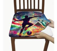 Lot de 2 housses de siège de football pour chaises, dynamiques et contemporaines, statue pyramidale de la liberté, sans élasthanne, lavables, extensibles, respirantes, décoration pour salle à manger