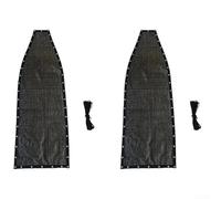 Lot de 2 housses de siège de rechange pour balancelle suspendue, matériau textilène pour intérieur ou extérieur, meubles de jardin et de terrasse, noir et gris (2 pièces sans poches)