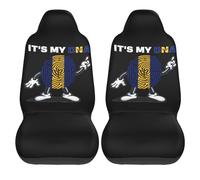 Lot De 2 Housses De Siège De Voiture C'est Mon Adn Barbade Housses De Siège De Voiture 2 Pièces Femme Anti-Huile Couverture De Selle Avant, pour Camionnettes, Camions, Berlines