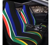 Lot De 2 Housses De Siège De Voiture Drapeau Africain Vintage D'Afrique du Sud Housses De Sièges Voiture Classique Décoration Couverture De Selle Avant, pour Voitures, Camionnettes, Berlines