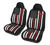 Lot De 2 Housses De Siège De Voiture Drapeau Américain Christianisme Foi en Jésus-Christ Couvre Siege Auto Avant Lavable Couverture De Selle Avant, pour Camions, Voitures, Camionnettes