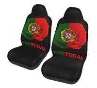 Lot De 2 Housses De Siège De Voiture Drapeau du Portugal Protecteur De Siège De Voiture Respirantes Femme Couverture De Selle Avant, pour Voitures, Camionnettes, Berlines
