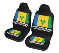 Lot De 2 Housses De Siège De Voiture Drapeau Original De Saint-Vincent-Et-Les-Grenadines Couvre Siege Auto Avant Lavable Amovible Couverture De Selle Avant, pour Voitures, Berlines, Camionnettes