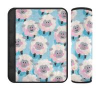 Lot de 2 housses de siège de voiture en forme de mouton blanc pour libérer le stress sur votre cou et vos épaules pour protéger votre sac