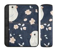 Lot de 2 housses de siège de voiture motif oiseau mignon bleu marine pour libérer le stress sur votre cou et vos épaules pour protection d'avion