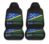 Lot De 2 Housses De Siège Drapeau des Îles Salomon Car Seat Cover Décoratives Couvre Siège Universel Housses De Siège De Voiture pour Camions SUV Berlines 52X138CM