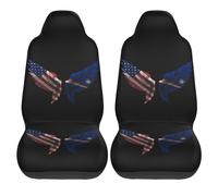 Lot De 2 Housses De Siège Drapeau des Rosal Islanders D'Amérique Et des Îles Marshall Housses De Siège De Voiture Antidérapantes Car Seat Cover Durables Couvre Siège pour SUV Camions 52X138CM