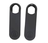 Lot de 2 housses de sonnette en silicone compatibles avec la sonnette sans fil Nest offrant une protection fiable contre la poussière et (noir)
