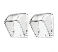 Lot de 2 housses de sonnette transparentes en polycarbonate avec joint étanche, étui de protection résistant à la pluie pour sonnette sans fil, protection contre la poussière et la neige pour systèmes