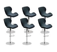 Lot de 2 housses de tabouret de bar en velours extensible pour tabourets de bar incurvés et pivotants, à dossier court, protection de tabouret de bar