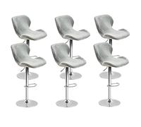 Lot de 2 housses de tabouret en velours extensible pour tabourets de bar incurvés et pivotants, housses de chaise de salle à manger à dossier court, protection de tabouret de bar