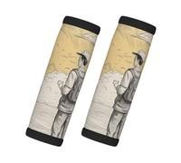 Lot de 2 housses d'identification de valise en néoprène avec inscription « Happy Fathers Day By Son »