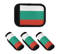 Lot de 2 housses douces et confortables pour poignée de bagage, Drapeau national de la Bulgarie, one sizex2