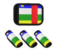 Lot de 2 housses douces et confortables pour poignée de bagage, Drapeau national de la République centrafricaine, one sizex4