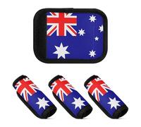 Lot de 2 housses douces et confortables pour poignée de bagage, Drapeau national de l'Australie, one sizex4